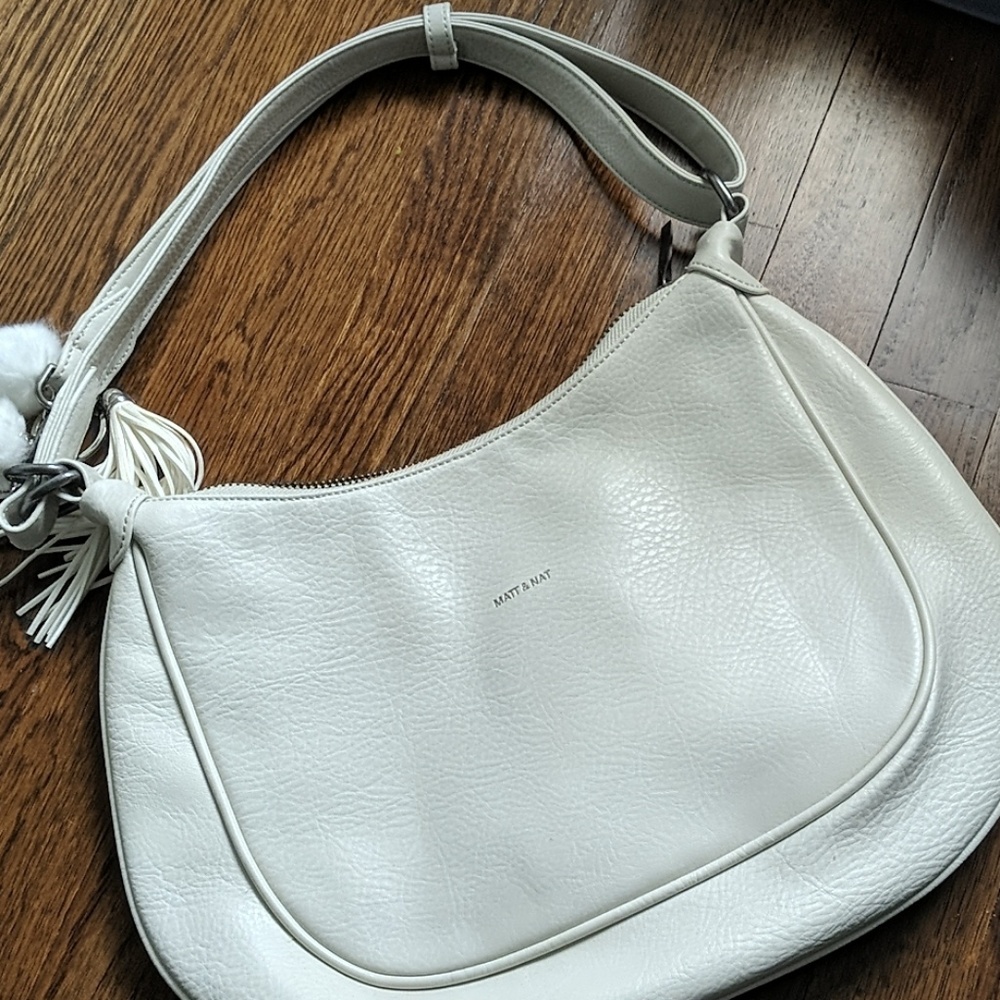 Matt and Nat ivory hobo bag